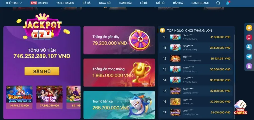 Giao diện game bắn cá GamVIP Club với đồ họa sống động